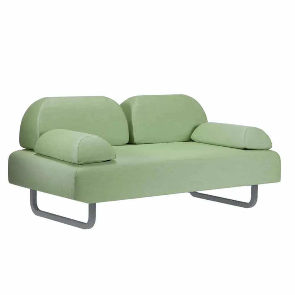 Viadurini in the Garden Gartensofas-2-Sitzer-Outdoor-Sofa aus Stoff und Metall Made in Italy Design - Selia