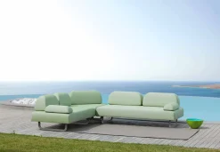 Viadurini in the Garden Gartensofas-2-Sitzer-Outdoor-Sofa aus Stoff und Metall Made in Italy Design - Selia