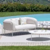 Viadurini in the Garden Gartensofas-2-Sitzer-Outdoor-Sofa mit gepolstertem Sitz Made in Italy - Planter