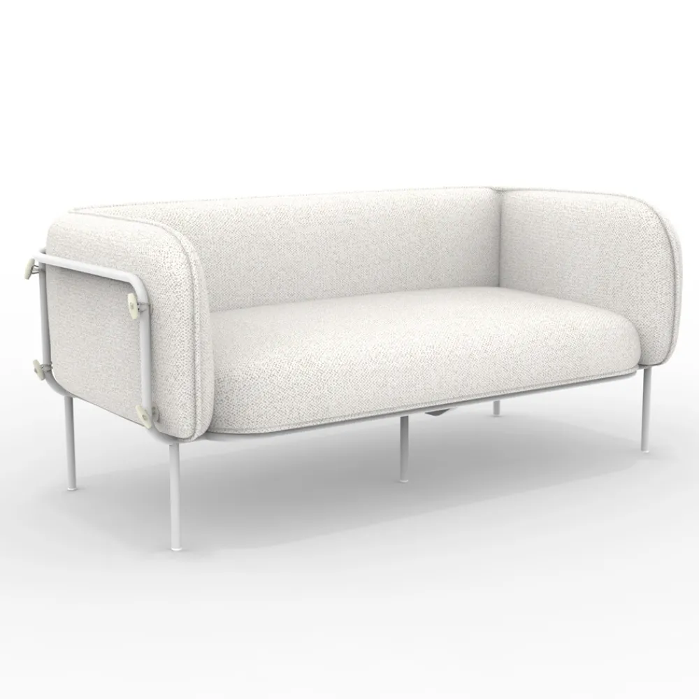 Viadurini in the Garden Gartensofas-2-Sitzer-Outdoor-Sofa mit gepolstertem Sitz Made in Italy - Planter