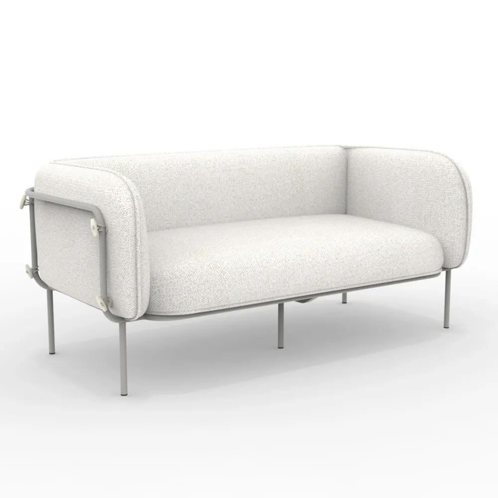 Viadurini in the Garden Gartensofas-2-Sitzer-Outdoor-Sofa mit gepolstertem Sitz Made in Italy - Planter