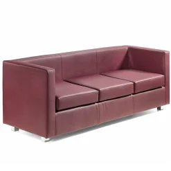 Viadurini Living Moderne Sofas-3-Sitzer-Polstersofa mit Chromfüßen, hergestellt in Italien – Torch