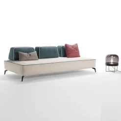 Viadurini Living Moderne Sofas-3-Sitzer-Sofa aus abnehmbarem Stoff Made in Italy - Mykonos