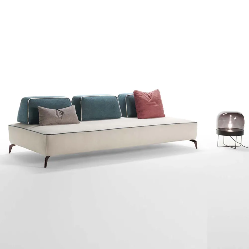 Viadurini Living Moderne Sofas-3-Sitzer-Sofa aus abnehmbarem Stoff Made in Italy - Mykonos