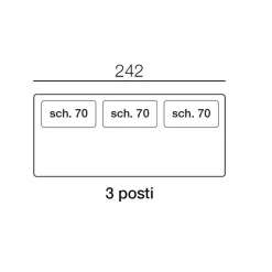 Viadurini Living Moderne Sofas-3-Sitzer-Sofa aus abnehmbarem Stoff Made in Italy - Mykonos