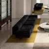 Viadurini Living Moderne Sofas-3-Sitzer-Sofa aus extraklarem Glas und Stoffsitz, hergestellt in Italien – Rory