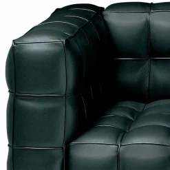 Viadurini Italian Sofas Moderne Sofas-3-Sitzer-Sofa aus hochwertigem Made in Italy Leder mit Steppeffekt - Vesuv