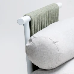 Viadurini in the Garden Gartensofas-2-Sitzer-Sofa aus Teakholz, Seilgeflecht und Kissen - Bellatrix