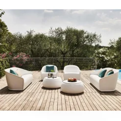 Viadurini in the Garden Gartensofas-2-Sitzer-Sofa für den Außenbereich aus farbigem Polyethylen Made in Italy - Juli