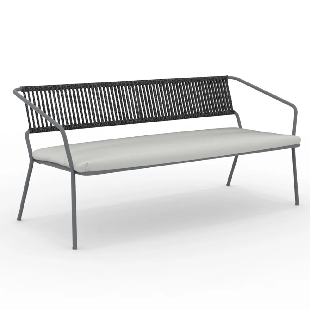 Viadurini in the Garden Gartensofas-2-Sitzer-Sofa für den Garten mit Kissen inklusive Made in Italy - Prato