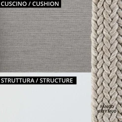 Viadurini in the Garden Gartensofas-2-Sitzer-Sofa für den Garten mit Kissen inklusive Made in Italy - Prato