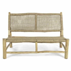 Viadurini in the Garden Gartensofas-2-Sitzer-Sofa im Freien aus Teakholz und Kunstfaser - Tecno