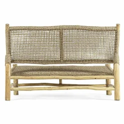 Viadurini in the Garden Gartensofas-2-Sitzer-Sofa im Freien aus Teakholz und Kunstfaser - Tecno