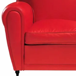 Viadurini Italian Sofas Moderne Sofas-2-Sitzer-Sofa mit Lederbezug und lackierten Füßen Made in Italy - Pegolo