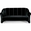 Viadurini Italian Sofas Moderne Sofas-3-Sitzer-Sofa mit Samtbezug und weißen Nähten Made in Italy - Caster