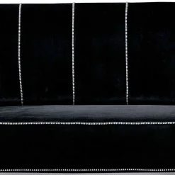 Viadurini Italian Sofas Moderne Sofas-3-Sitzer-Sofa mit Samtbezug und weißen Nähten Made in Italy - Caster