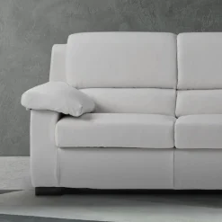 Viadurini Living Moderne Sofas-3-Sitzer-Sofa mit umkehrbarem Hocker aus Stoff Made in Italy - Budapest