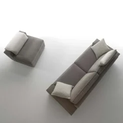 Viadurini Living Moderne Sofas-3-Sitzer-Sofa mit umkehrbarem Halbinsel-Sessel Made in Italy - Elsass