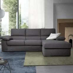 Viadurini Living Moderne Sofas-3-Sitzer-Sofa mit umkehrbarem Pouf aus Stoff Made in Italy - Abudhabi