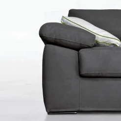 Viadurini Living Moderne Sofas-3-Sitzer-Sofa mit umkehrbarem Pouf aus Stoff Made in Italy - Abudhabi