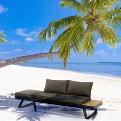 Viadurini in the Garden Gartensofas-3-Sitzer-Sofa, umwandelbar in Chaiselongue mit verstellbarer Rückenlehne – Lire