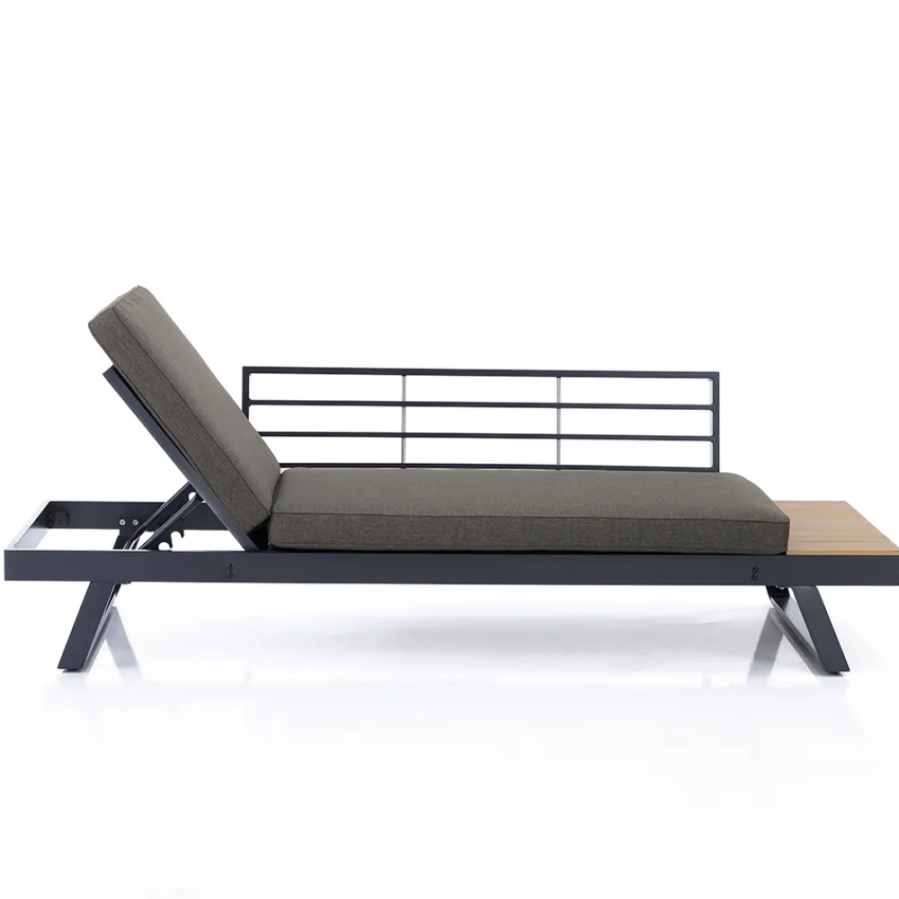 Viadurini in the Garden Gartensofas-3-Sitzer-Sofa, umwandelbar in Chaiselongue mit verstellbarer Rückenlehne – Lire