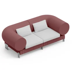 Viadurini Living Moderne Sofas-2-Sitzer-Wohnzimmersofa aus Polyethylen in verschiedenen Farben - Orbis