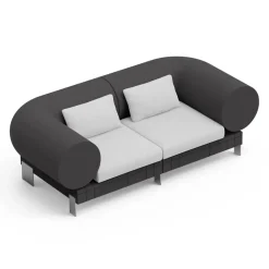 Viadurini Living Moderne Sofas-2-Sitzer-Wohnzimmersofa aus Polyethylen in verschiedenen Farben - Orbis