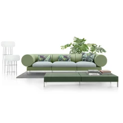 Viadurini Living Moderne Sofas-3-Sitzer-Wohnzimmersofa aus Polyethylen in verschiedenen Farben - Orbis