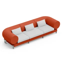 Viadurini Living Moderne Sofas-3-Sitzer-Wohnzimmersofa aus Polyethylen in verschiedenen Farben - Orbis