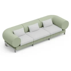 Viadurini Living Moderne Sofas-3-Sitzer-Wohnzimmersofa aus Polyethylen in verschiedenen Farben - Orbis
