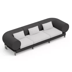 Viadurini Living Moderne Sofas-3-Sitzer-Wohnzimmersofa aus Polyethylen in verschiedenen Farben - Orbis