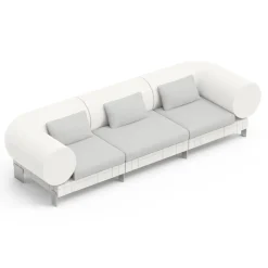 Viadurini Living Moderne Sofas-3-Sitzer-Wohnzimmersofa aus Polyethylen in verschiedenen Farben - Orbis