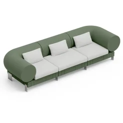 Viadurini Living Moderne Sofas-3-Sitzer-Wohnzimmersofa aus Polyethylen in verschiedenen Farben - Orbis