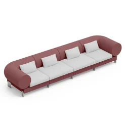 Viadurini Living Moderne Sofas-4-Sitzer-Wohnzimmersofa aus Polyethylen in verschiedenen Farben - Orbis