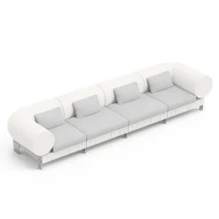 Viadurini Living Moderne Sofas-4-Sitzer-Wohnzimmersofa aus Polyethylen in verschiedenen Farben - Orbis