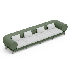 Viadurini Living Moderne Sofas-4-Sitzer-Wohnzimmersofa aus Polyethylen in verschiedenen Farben - Orbis