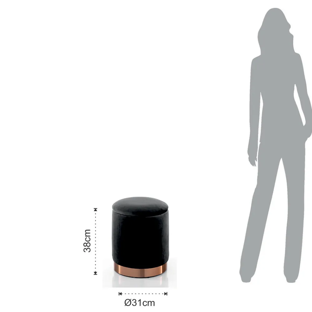 Viadurini Living Sitzsäcke|Sitzsäcke-Sitzpuff mit Bezug aus Mikrofaserstoff mit Samteffekt und goldener Basis - Abruzzen