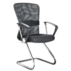 Viadurini Living Bürosessel-Sled Bürostuhl Armlehnen aus Stahl und Netzgewebe 2 Stück - Bicebeo