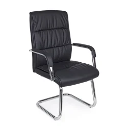 Viadurini Living Bürosessel-Sled Bürostuhl Stahl und Kunstleder mit Armlehnen 2 Stück - Monaldo