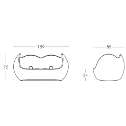 SLIDE Gartensofas-Blossy Outdoor-Sofa Modernes Design Made in Italy