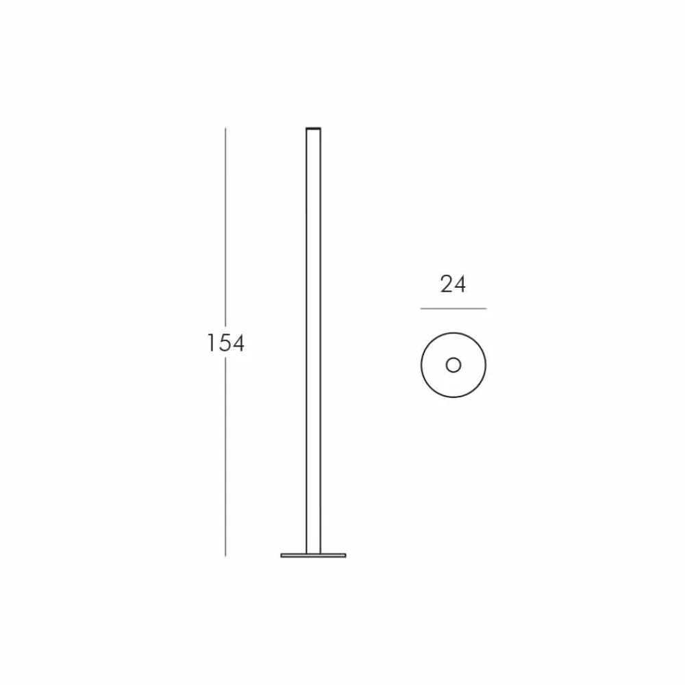 SLIDE Designer Stehlampen-Slim Flux Stehleuchte aus Methacrylat, hergestellt in Italien