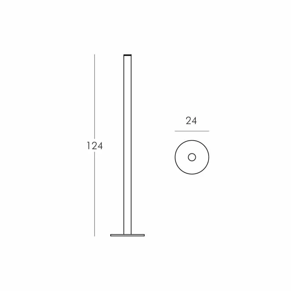 SLIDE Designer Stehlampen-Slim Flux Stehleuchte aus Methacrylat, hergestellt in Italien