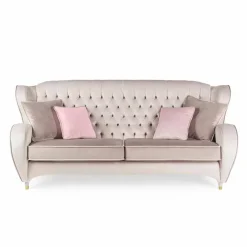 Viadurini Italian Sofas Moderne Sofas-Sofa aus Samt mit Capitonnè Dekor New Classic Schinke