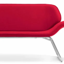 Viadurini Living Bürosofas-Sofa für Wartezimmer aus verchromten Stahl und Leder Cesare