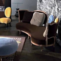 Viadurini Italian Sofas Klassische Sofas-Sofa luxury Design,5 Rückenlehnen aus Massivholz, made in Italy, Manno