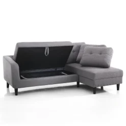 Viadurini Living Moderne Schlafsofas-Sofa mit ausklappbarem Bettelement unter der Sitzfläche – Nickel