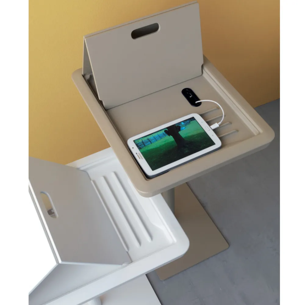 Viadurini Living Moderne Couchtische-Sofa-Beistelltisch Metall und PVC höhenverstellbar für Tablet - Tekniko