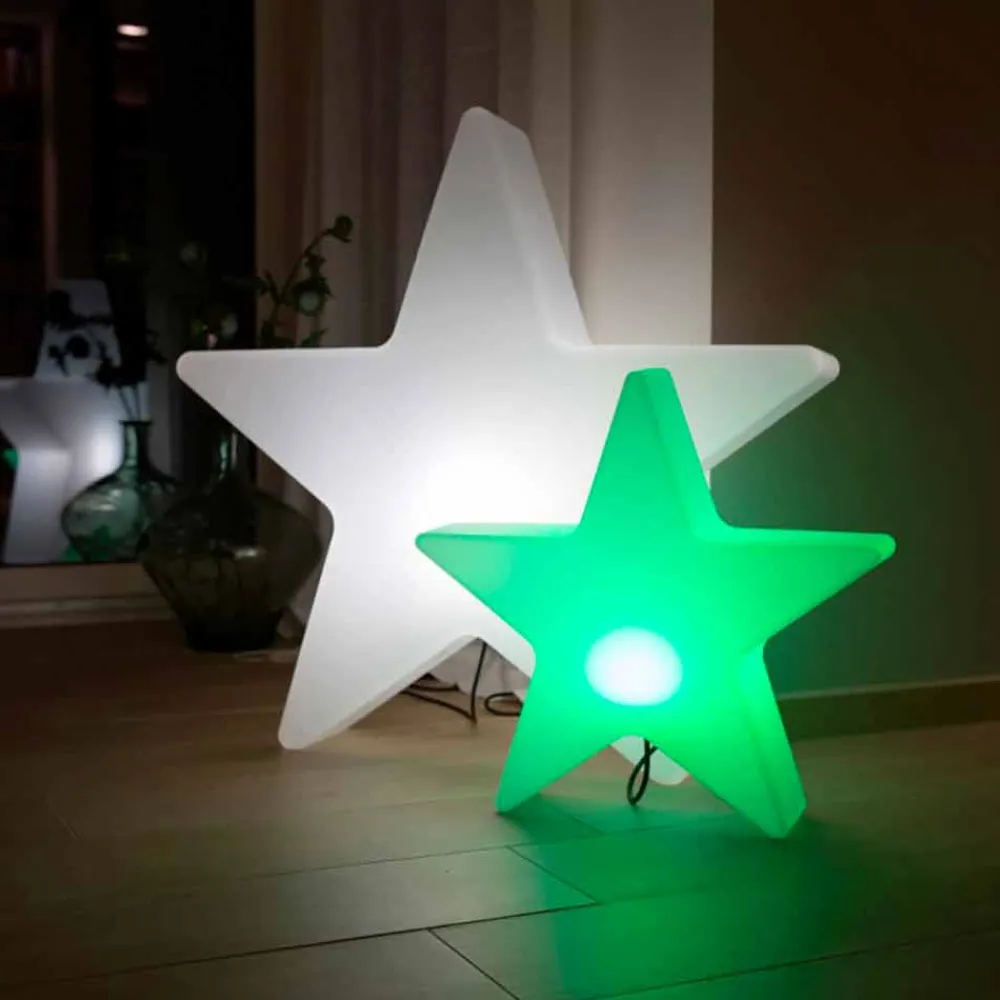 Viadurini Lighting Design Beleuchtung|Designer Stehlampen-Solar- oder LED-Tischlampe, Star Design aus Polyethylen - Ringostar