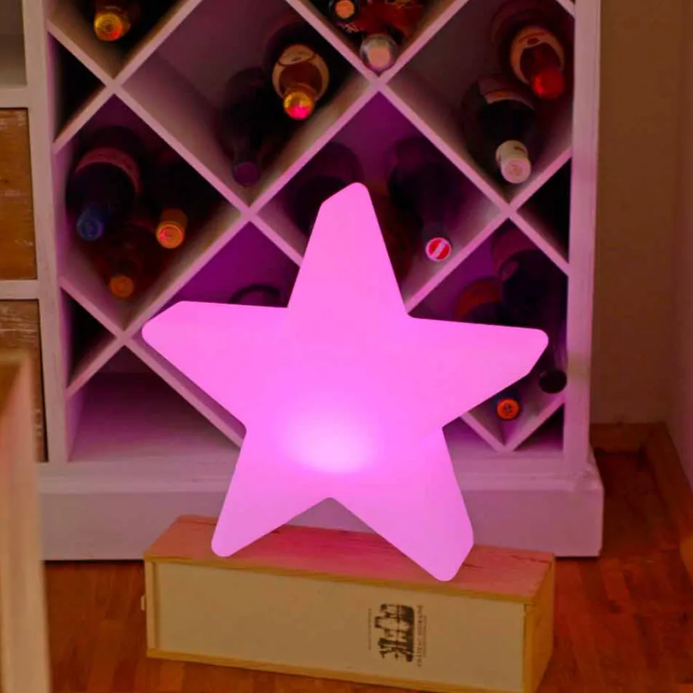 Viadurini Lighting Design Beleuchtung|Designer Stehlampen-Solar- oder LED-Tischlampe, Star Design aus Polyethylen - Ringostar